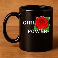 Girl Power Rose 11oz C Handle Ceramic Mug thumb 4