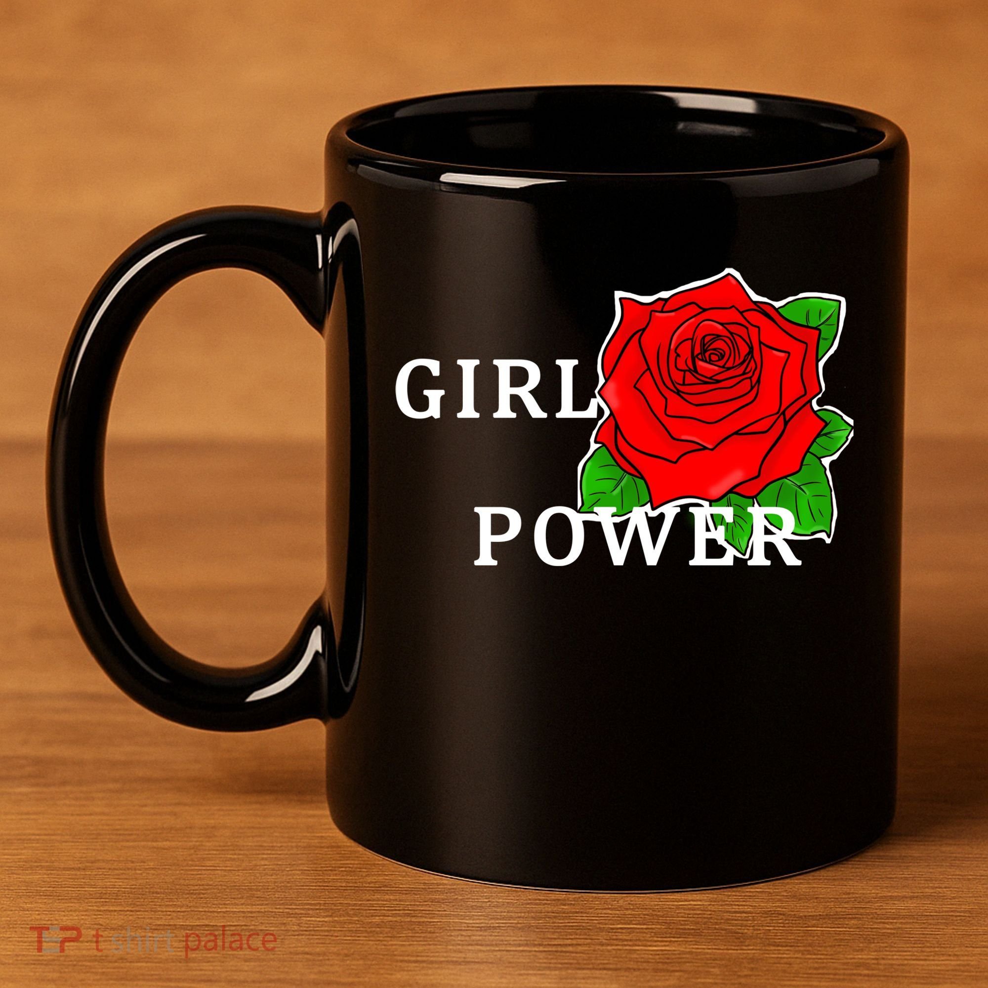 Girl Power Rose 11oz C Handle Ceramic Mug