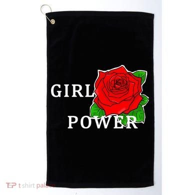 Girl Power Rose Golf Towel