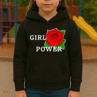 Girl Power Rose Kids Hoodie thumb 3