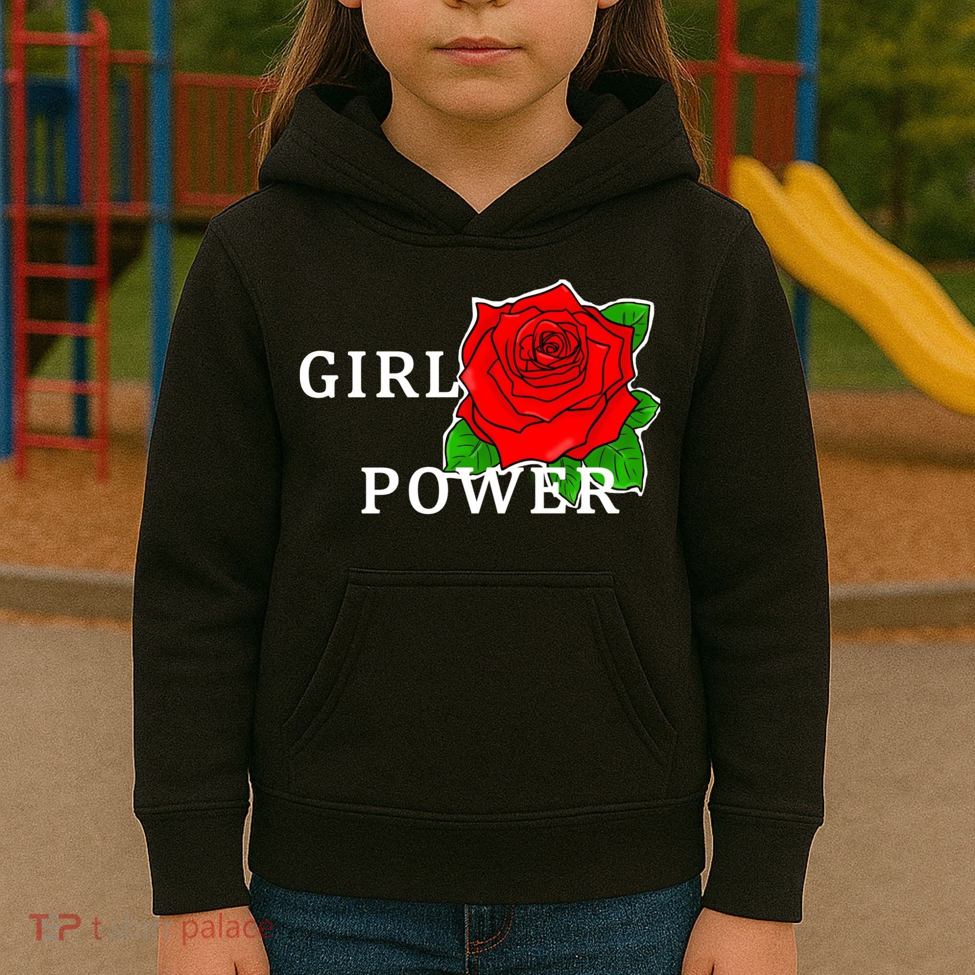 Girl Power Rose Kids Hoodie