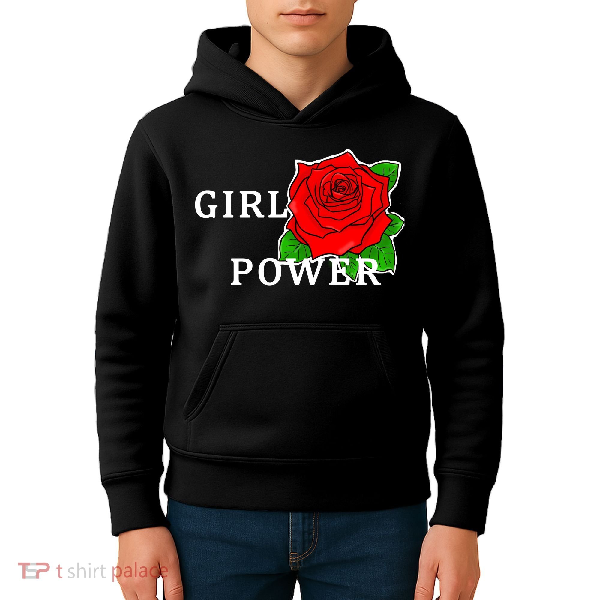 Girl Power Rose Kids Hoodie
