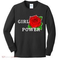 Girl Power Rose Kids Long Sleeve Shirt thumb 0