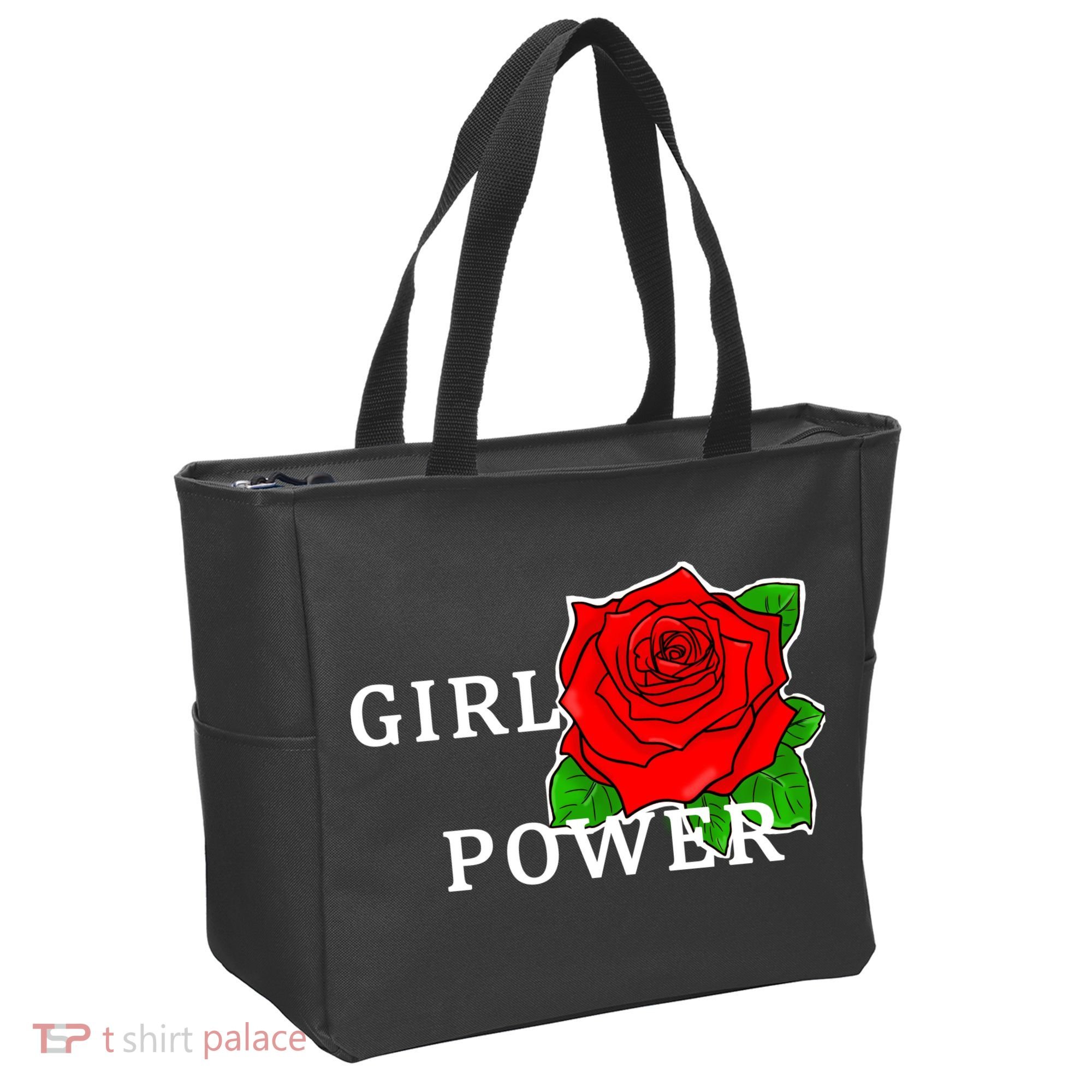 Girl Power Rose Tote Bag