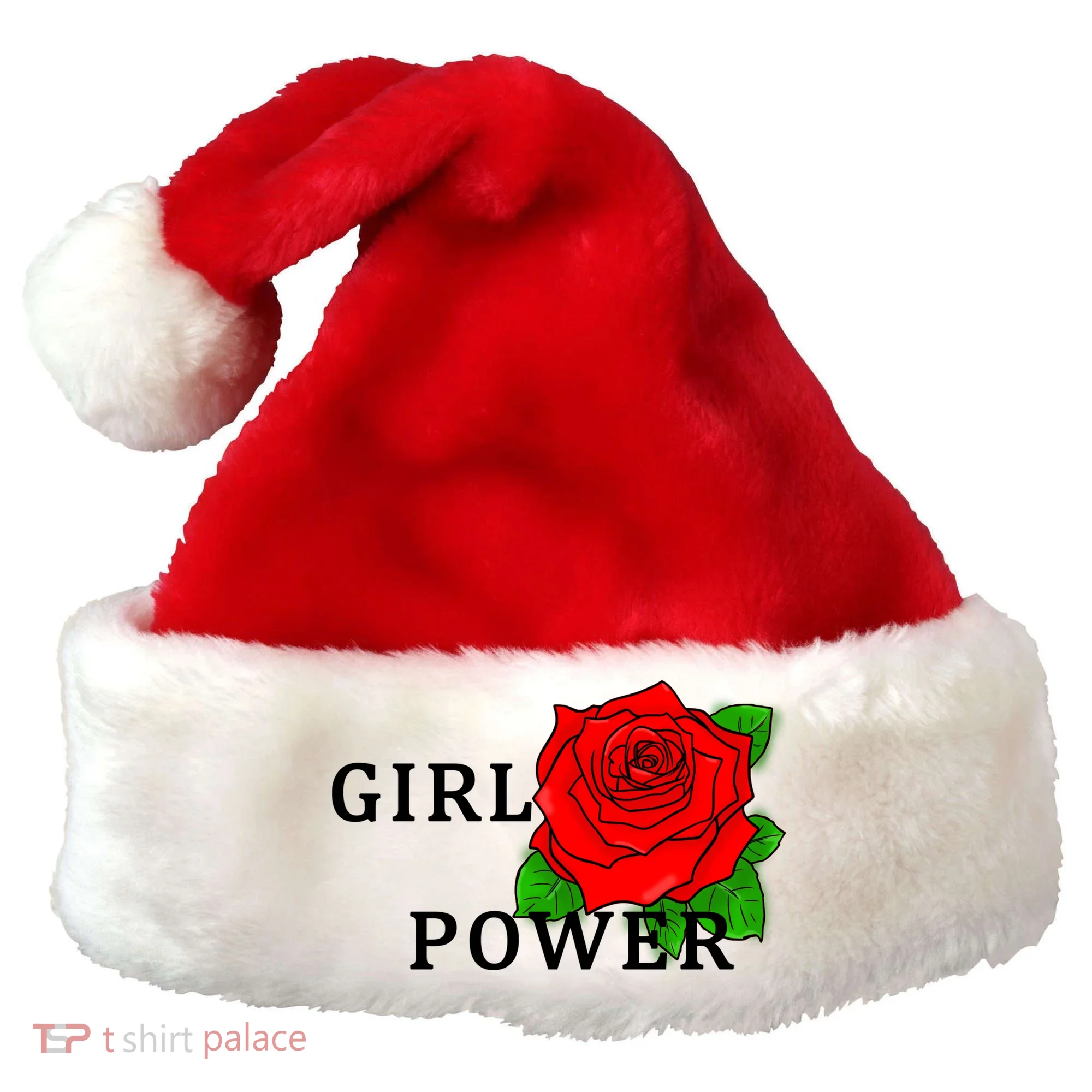 Girl Power Rose Santa Hat