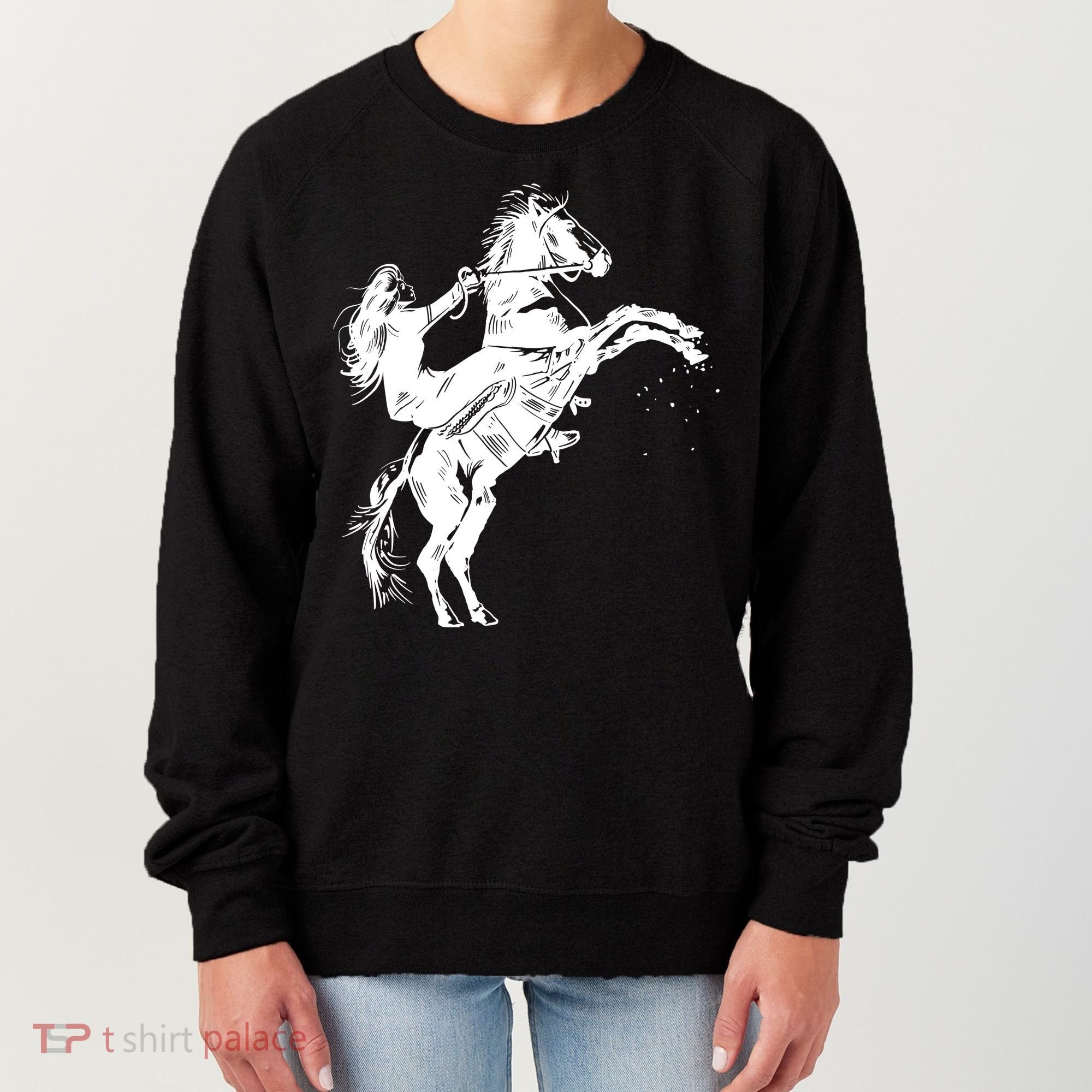 Girl Riding Horse Equitation Women's Sweatshirt
