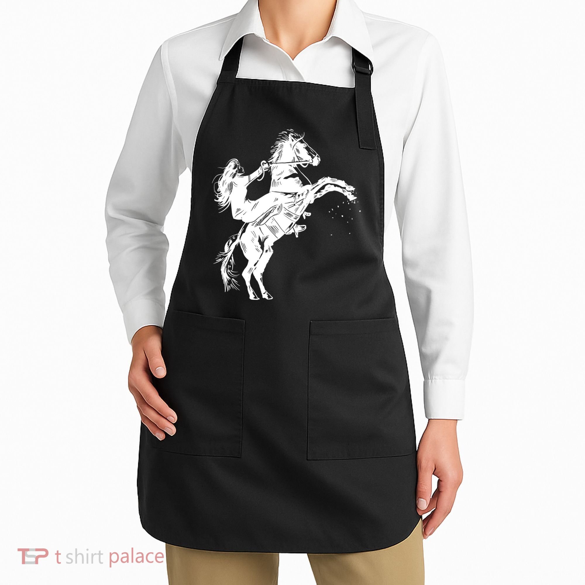 Girl Riding Horse Equitation Apron