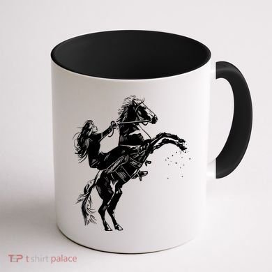 Girl Riding Horse Equitation Coffee Mug back