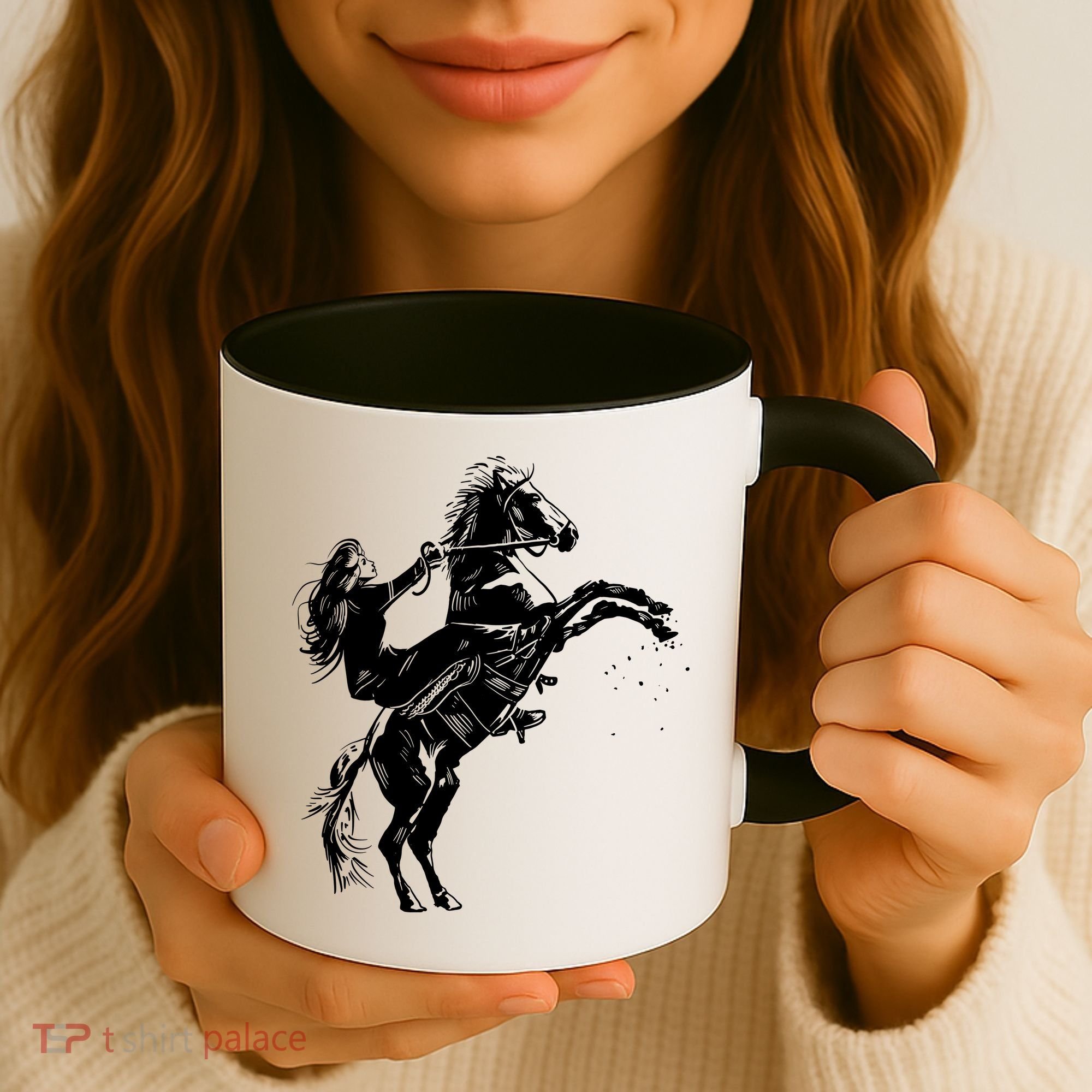 Girl Riding Horse Equitation Coffee Mug