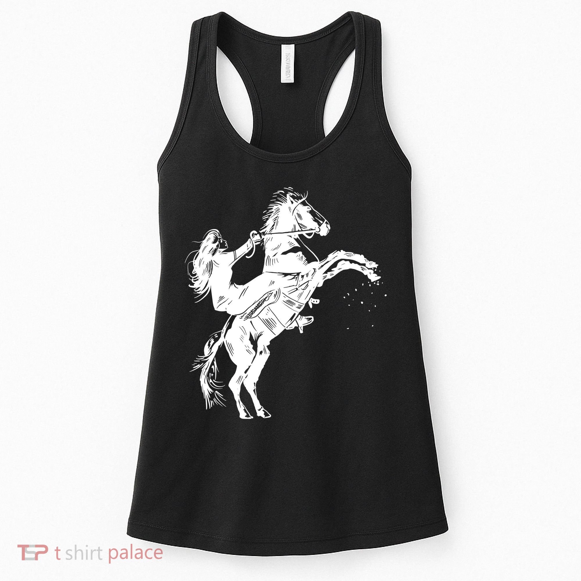 Girl Riding Horse Equitation Women's Tank Top