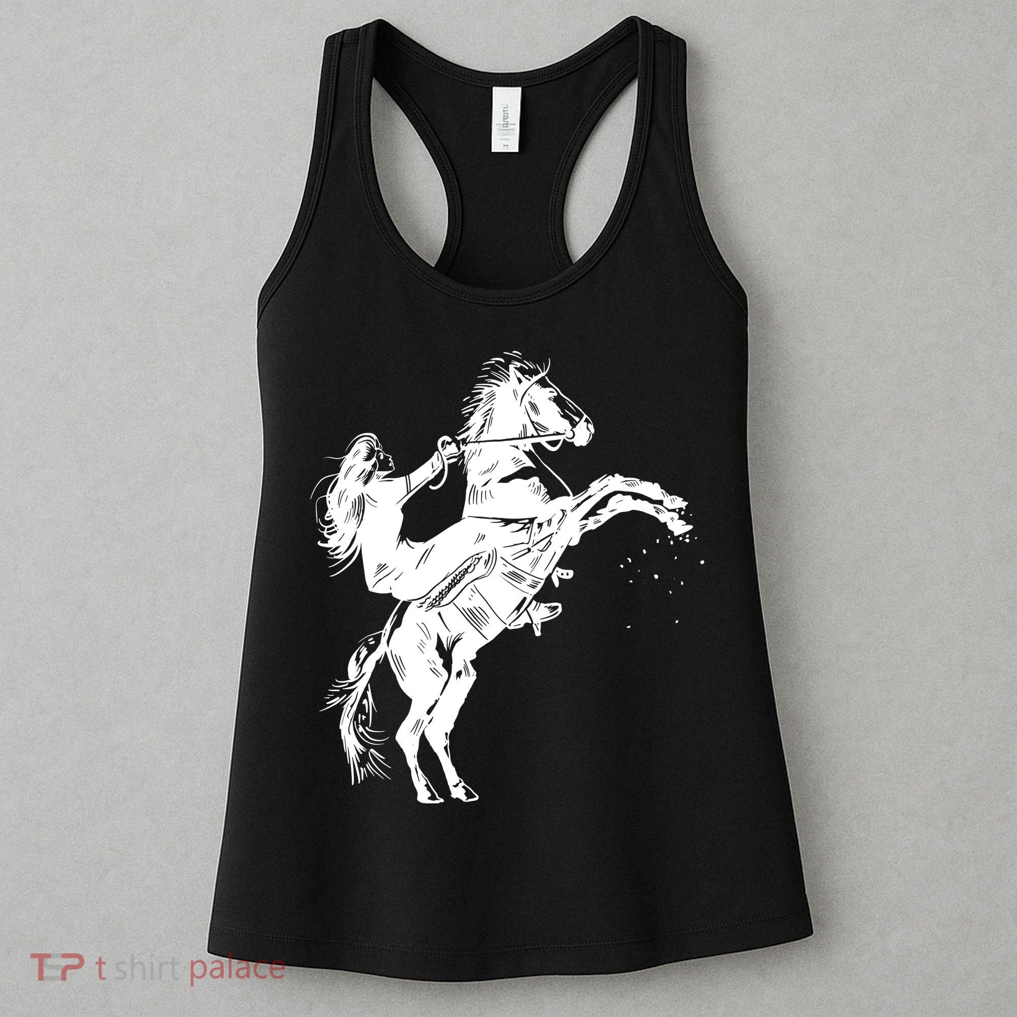Girl Riding Horse Equitation Women's Tank Top