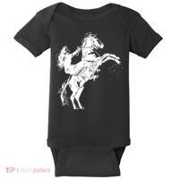 Girl Riding Horse Equitation Baby Bodysuit thumb 0