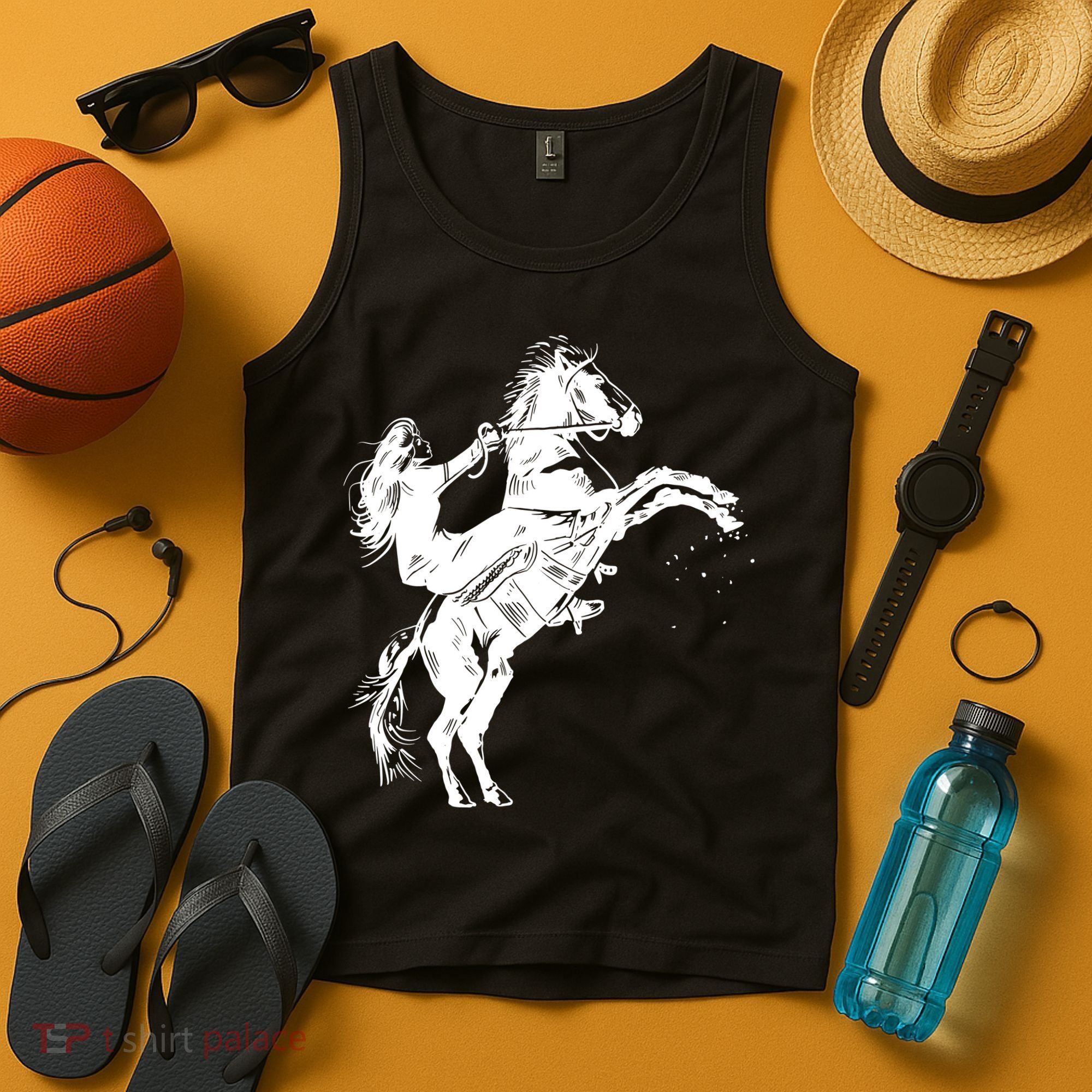 Girl Riding Horse Equitation Tank Top