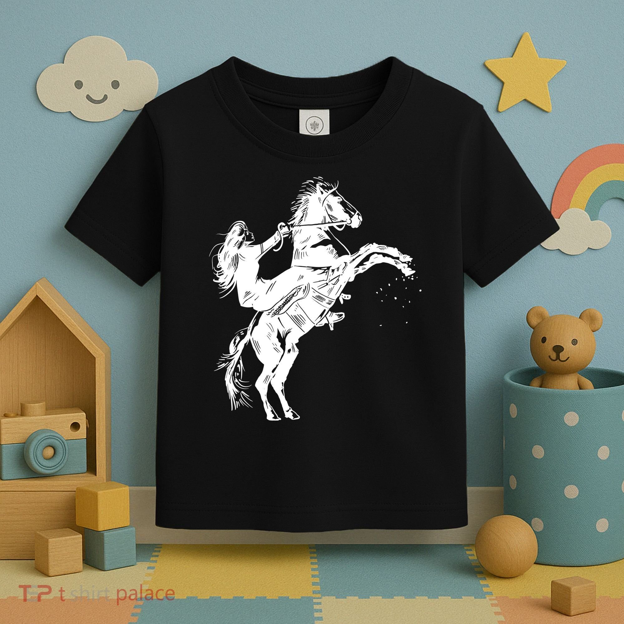 Girl Riding Horse Equitation Toddler T-Shirt