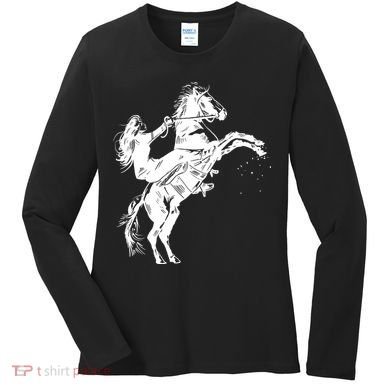 Girl Riding Horse Equitation Women's Long Sleeve Shirt