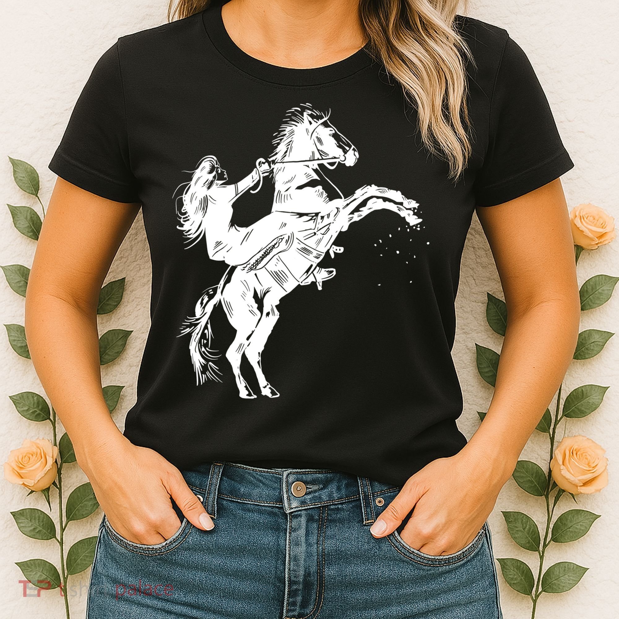 Girl Riding Horse Equitation Women's T-Shirt