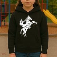 Girl Riding Horse Equitation Kids Hoodie thumb 3