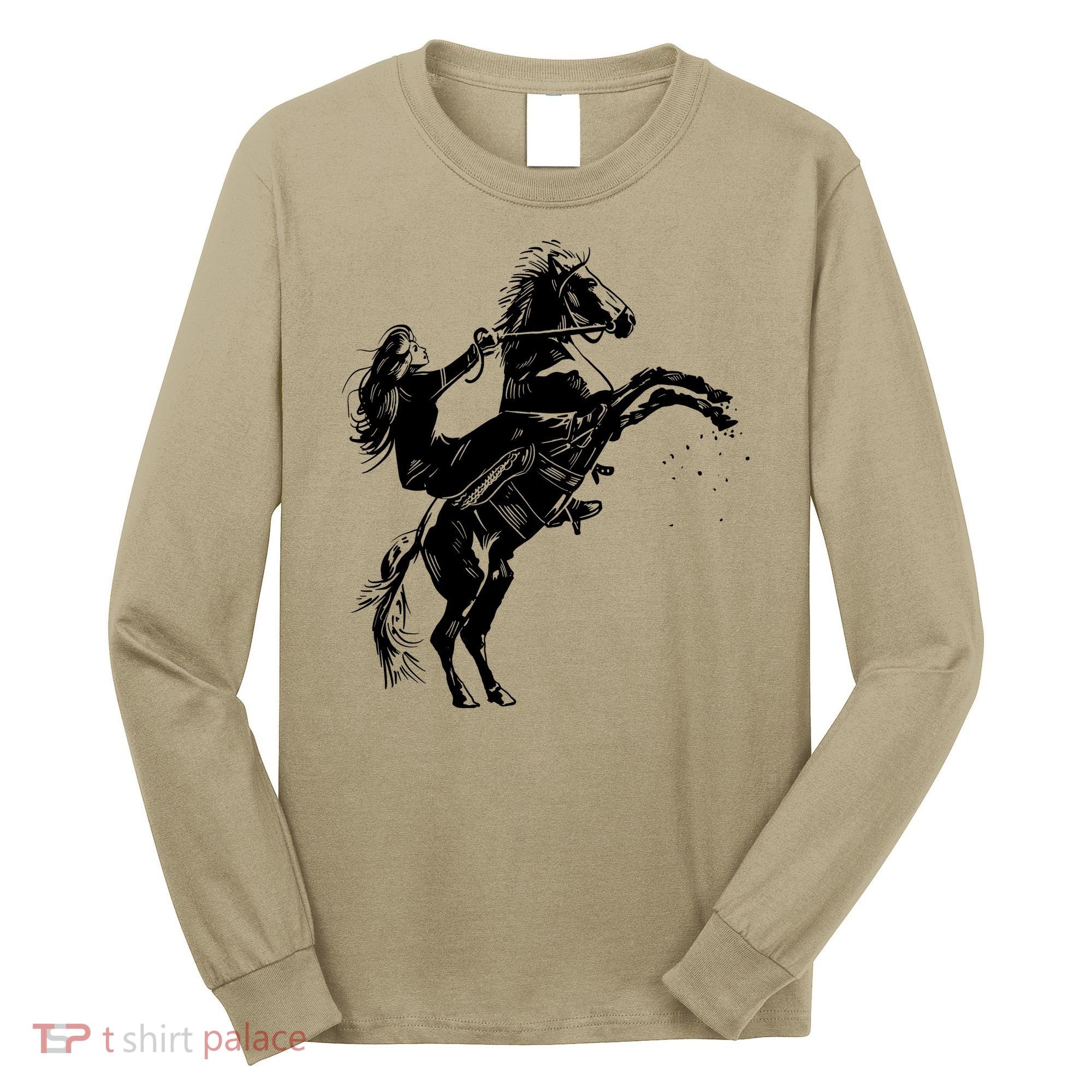 Girl Riding Horse Equitation Long Sleeve Shirt