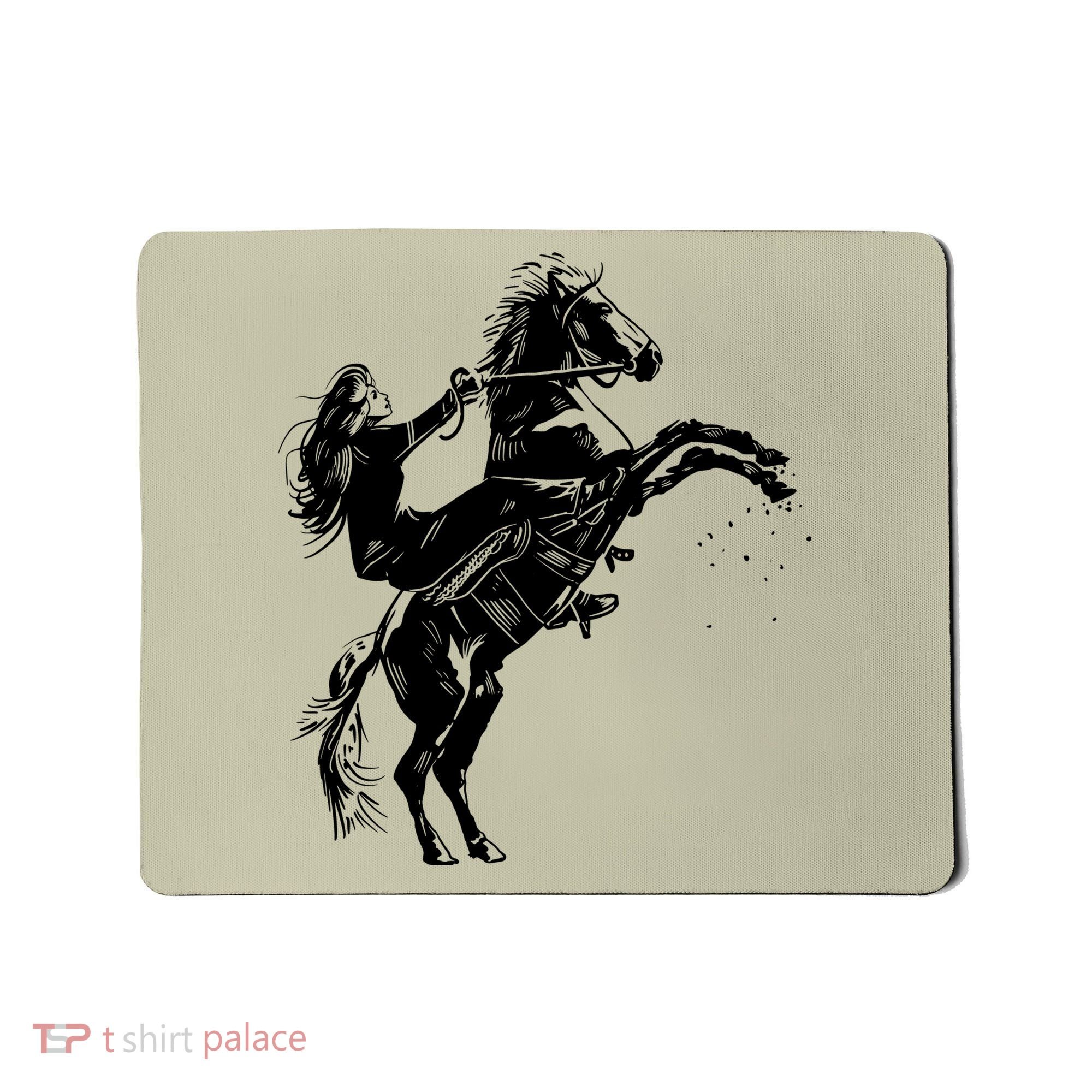 Girl Riding Horse Equitation Mousepad