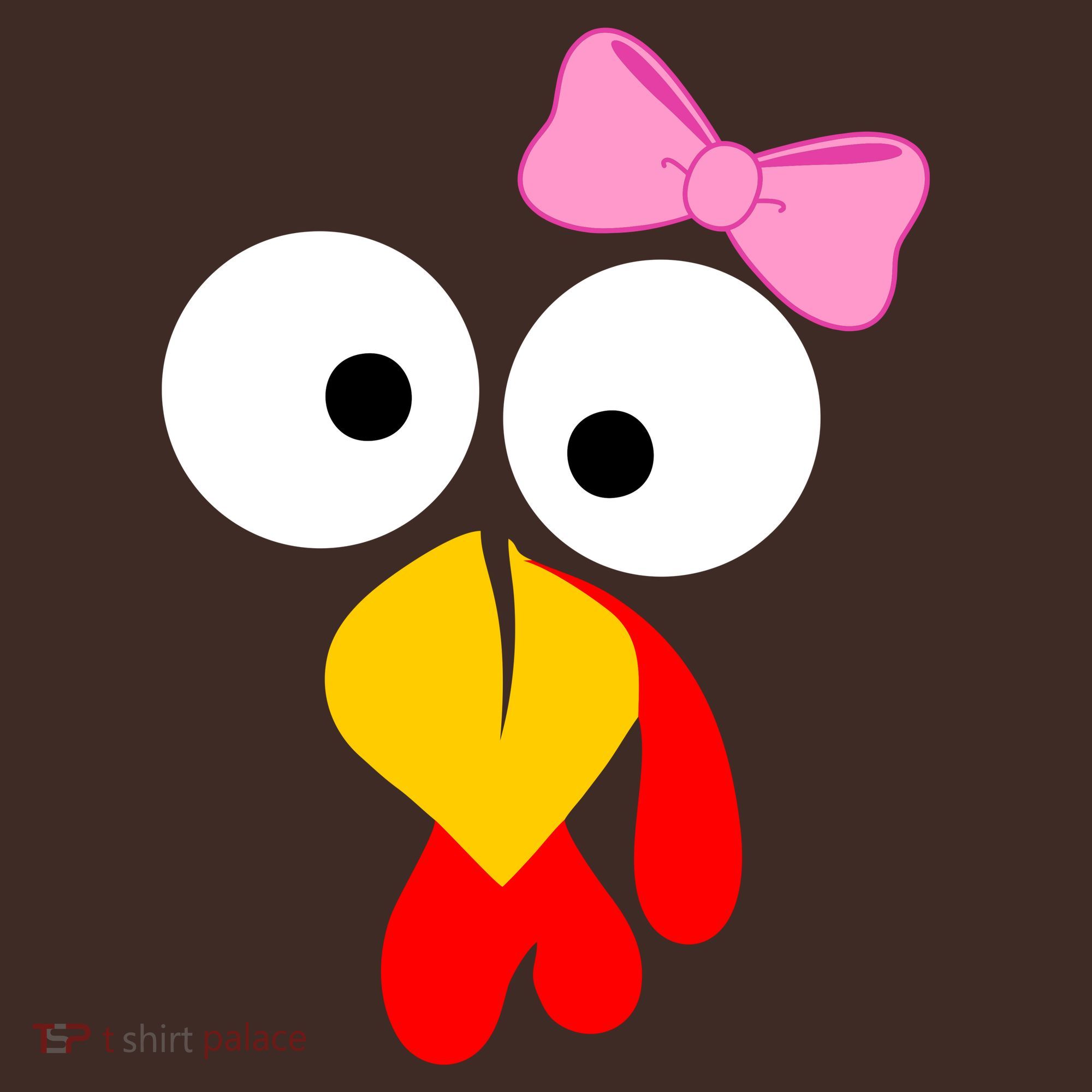 Girl Turkey Face Pink Bow Thanksgiving Day Beanie