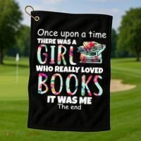 Girl Who Loves Reading Golf Towel thumb 1