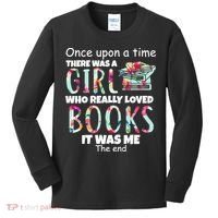 Girl Who Loves Reading Kids Long Sleeve Shirt thumb 0