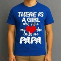 Girl Who Stole My Heat Calls Me Papa Fathers Day T-Shirt thumb 3