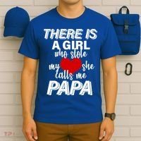 Girl Who Stole My Heat Calls Me Papa Fathers Day T-Shirt thumb 6