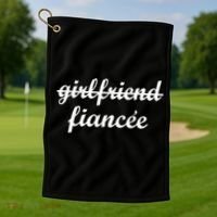 Girlfriend Fiancee Engagement Party Golf Towel thumb 1