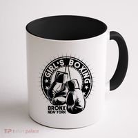 Girl's Boxing Bronx New York Coffee Mug thumb 1