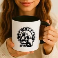 Girl's Boxing Bronx New York Coffee Mug thumb 3