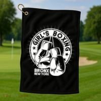 Girl's Boxing Bronx New York Golf Towel thumb 1