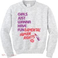 Girls Just Wanna Have Fun-damental Human Rights Kids Sweatshirt thumb 0
