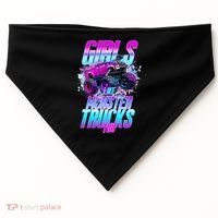 Girls Like Monster Trucks Too USA-Made Doggie Bandana thumb 0