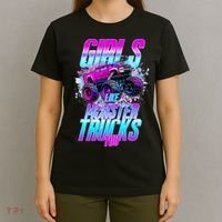 Girls Like Monster Trucks Too T-Shirt thumb 4