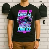 Girls Like Monster Trucks Too T-Shirt thumb 6