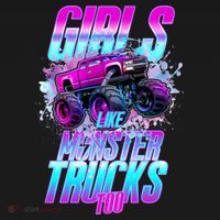 Girls Like Monster Trucks Too Baby Bodysuit thumb 2