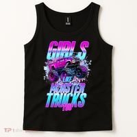 Girls Like Monster Trucks Too Tank Top thumb 2