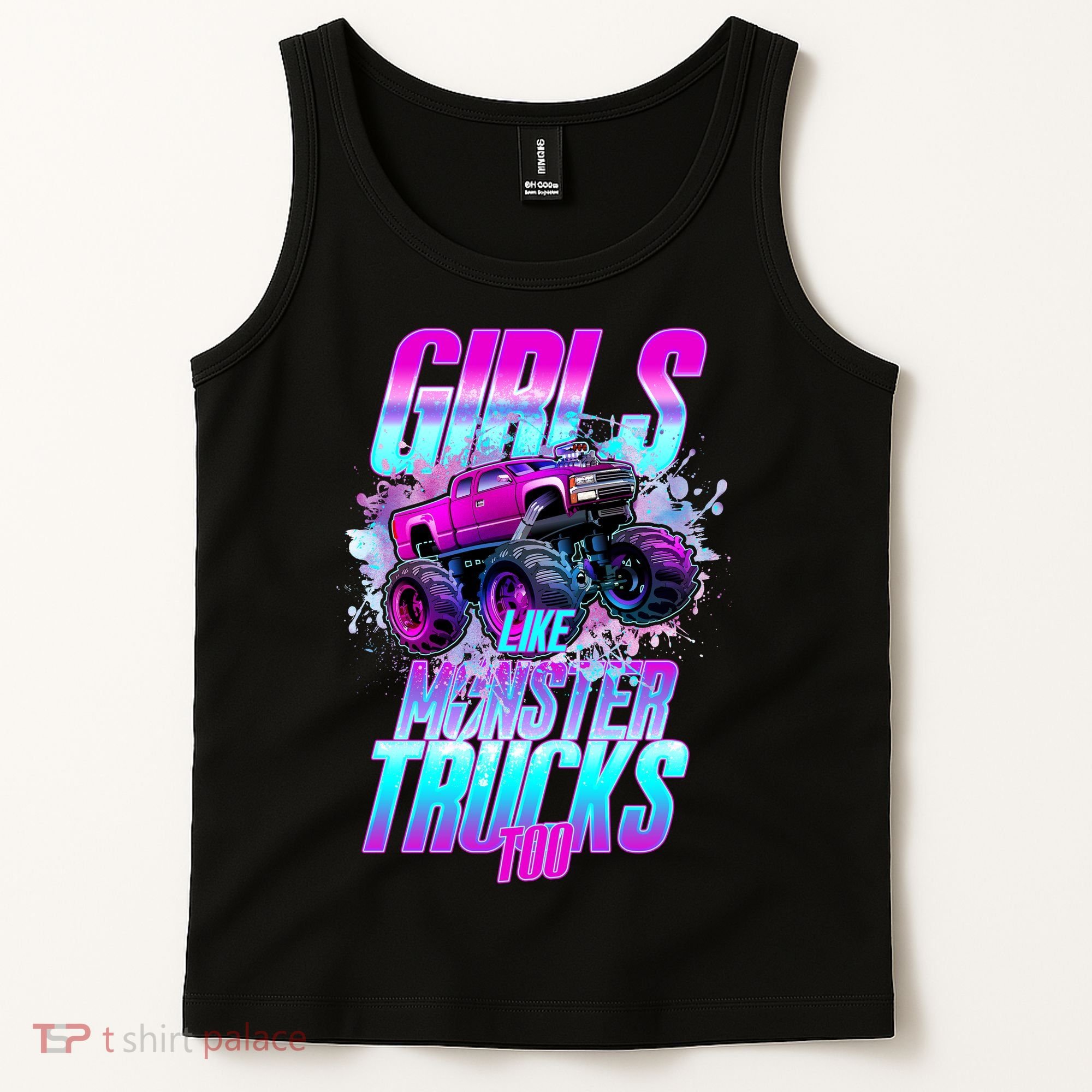 Girls Like Monster Trucks Too Tank Top