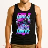 Girls Like Monster Trucks Too Tank Top thumb 3