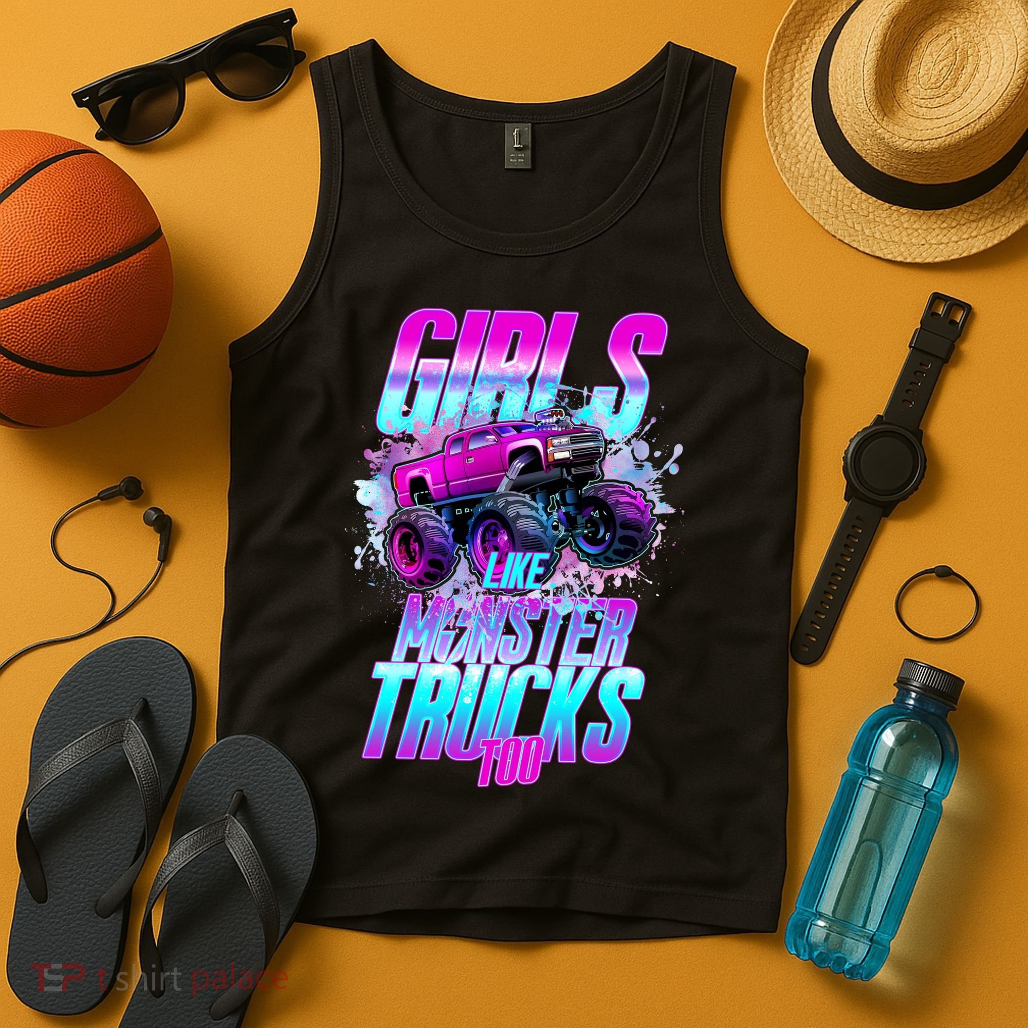 Girls Like Monster Trucks Too Tank Top
