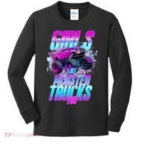 Girls Like Monster Trucks Too Kids Long Sleeve Shirt thumb 0