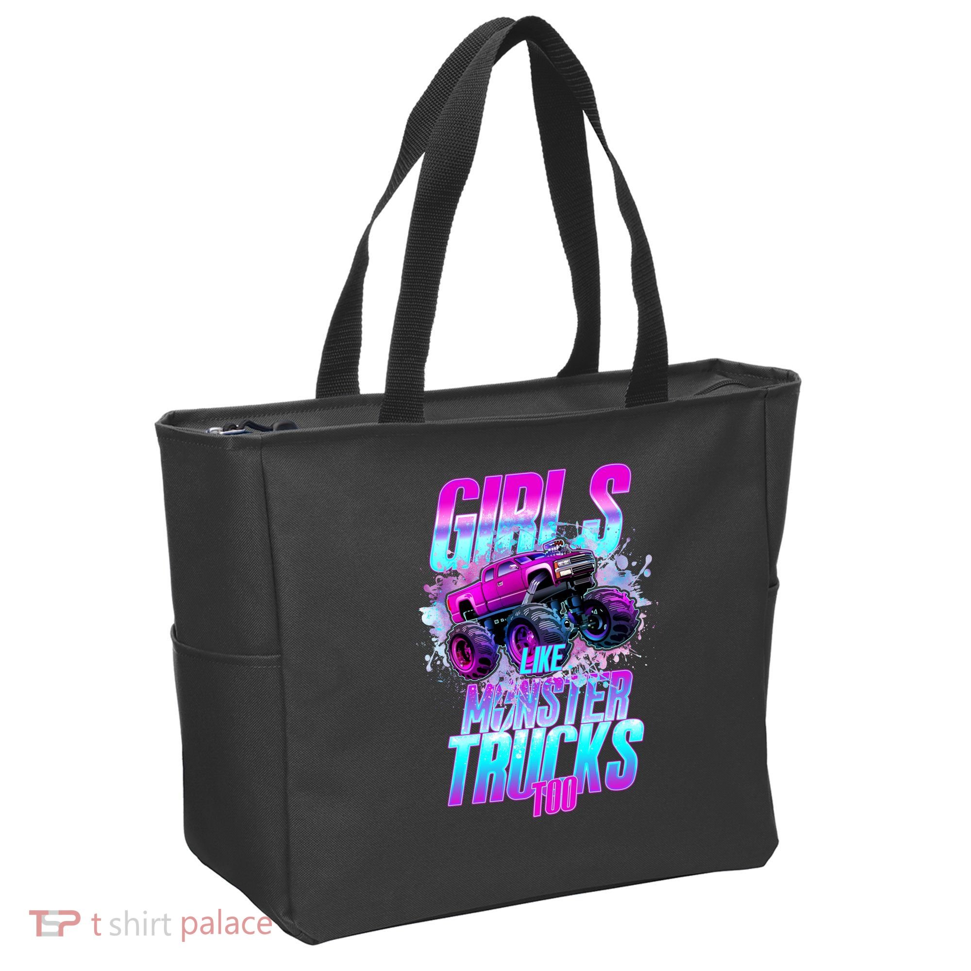 Girls Like Monster Trucks Too Tote Bag