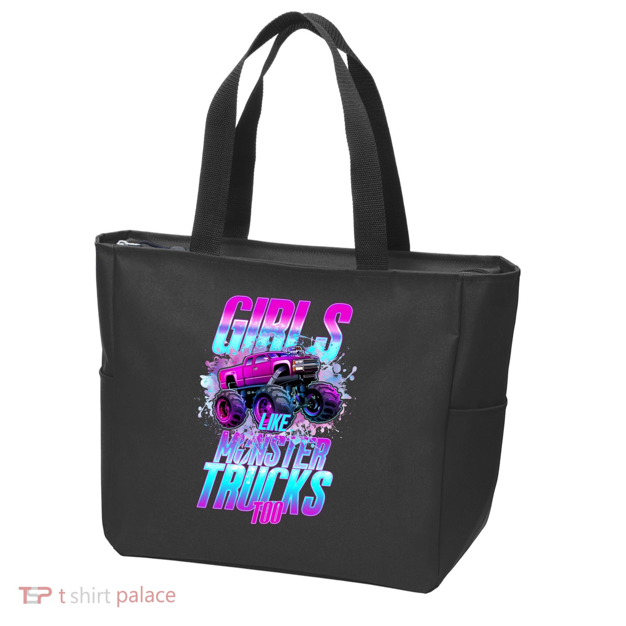 Girls Like Monster Trucks Too Tote Bag