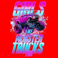 Girls Like Monster Trucks Too Santa Hat thumb 1