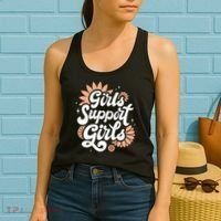 Girls Support Girls Women's Tank Top thumb 2