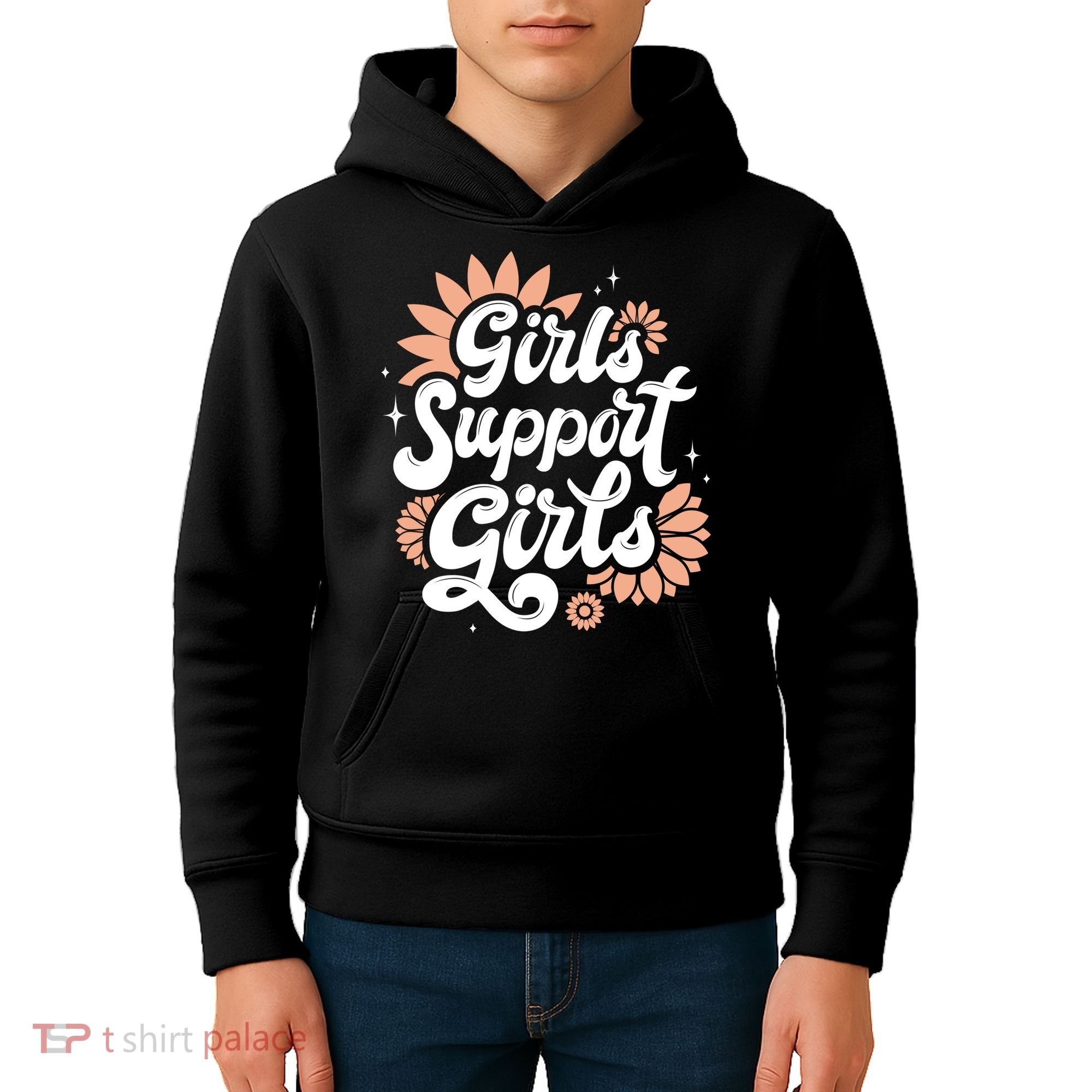 Girls Support Girls Kids Hoodie