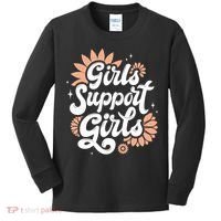 Girls Support Girls Kids Long Sleeve Shirt thumb 0