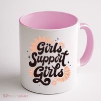 Girls Support Girls Coffee Mug thumb 1