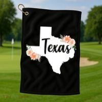 Girly Texas  Golf Towel thumb 1